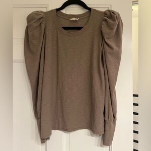 Nation LTD Puff Sleeve Long Sleeve Top